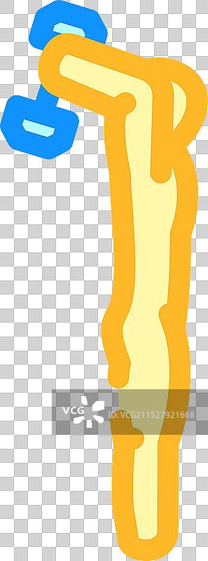 腿举健身运动彩色图标图片素材