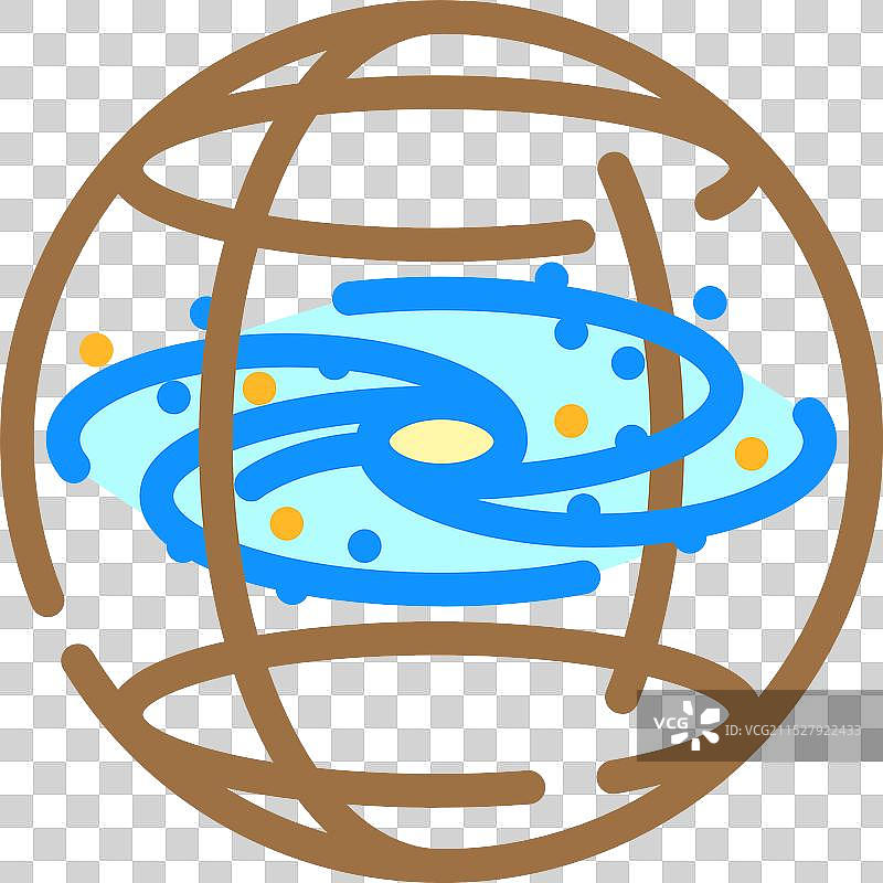 暗物质未解之谜彩色图标图片素材