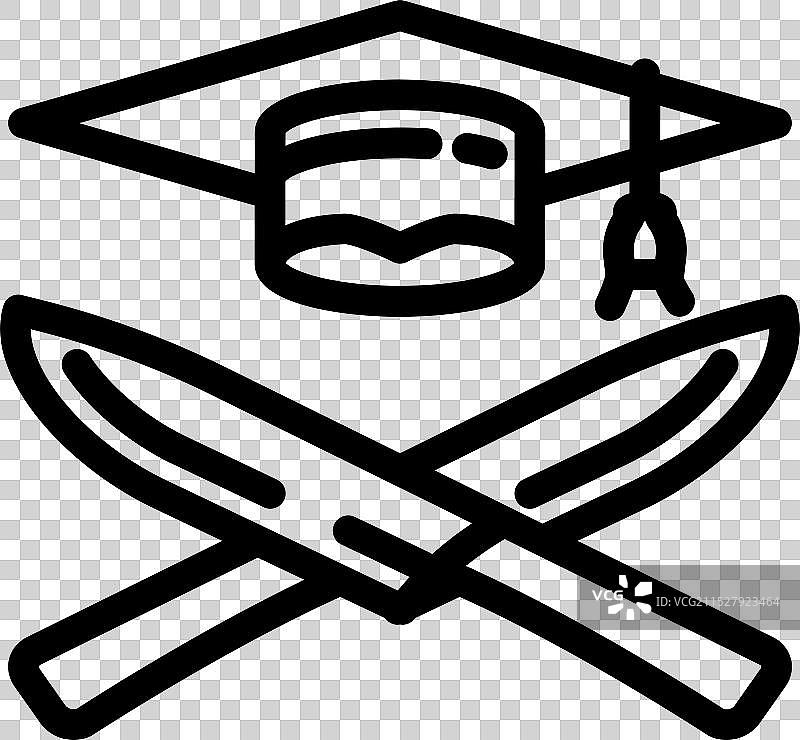 烹饪学校餐厅厨师线条图标图片素材