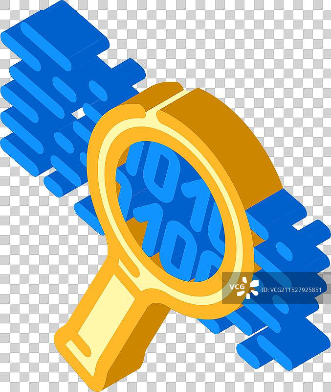 数字证据犯罪等距图标图片素材