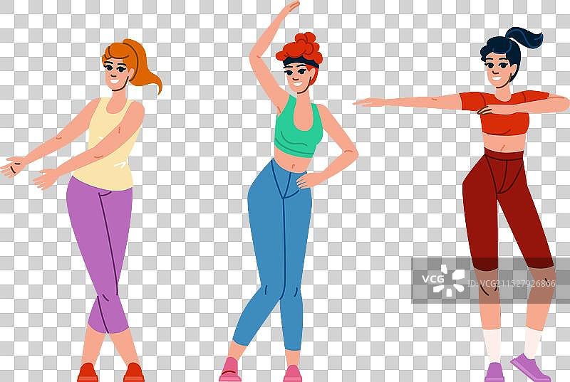 跳跃尊巴课程教学图片素材