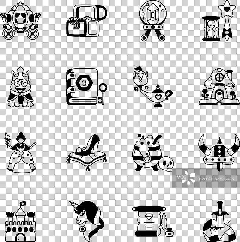 魔法工具图标集合图片素材