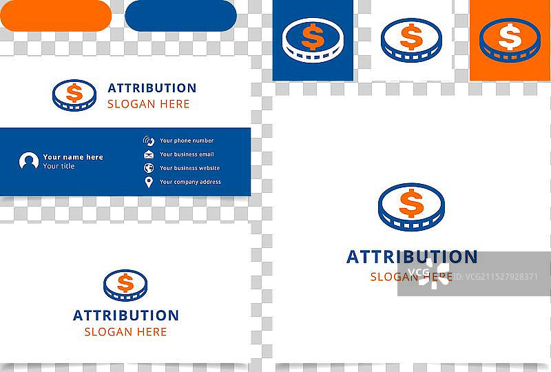 品牌名片上的归属标志图片素材