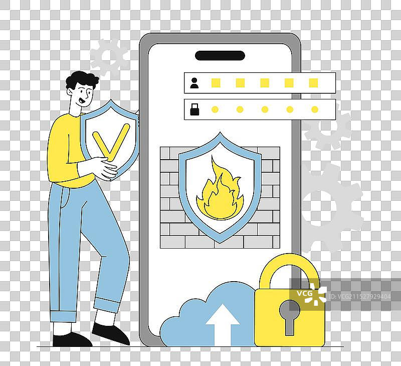 年轻男子在竞技场中持盾与防火墙对抗图片素材