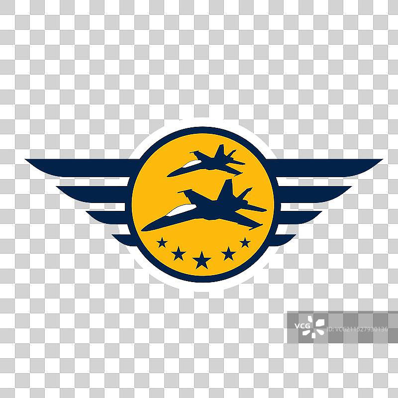 空军战斗机轮廓翅膀标志图片素材