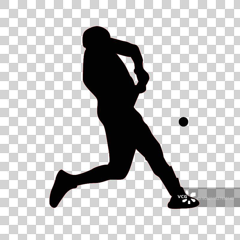 棒球运动剪影设计图片素材