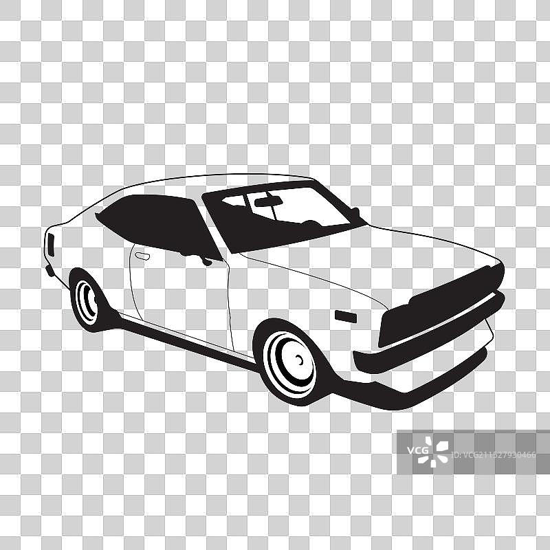 日本复古汽车黑白照片图片素材