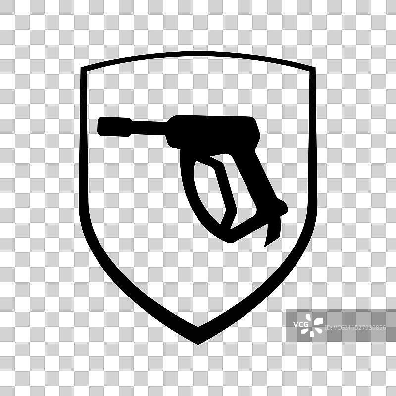 喷枪护盾标志符号图片素材