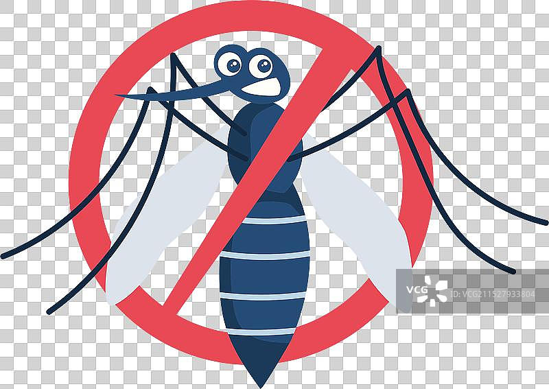 控制蚊子警告标志图片素材