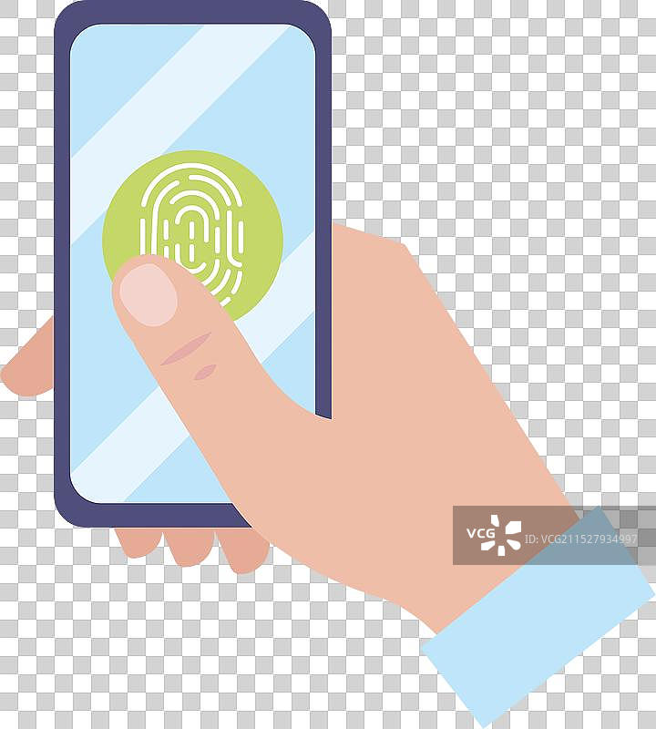 手机上的指纹图片素材