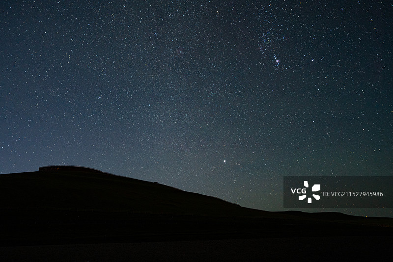 呼伦贝尔草原星空图片素材