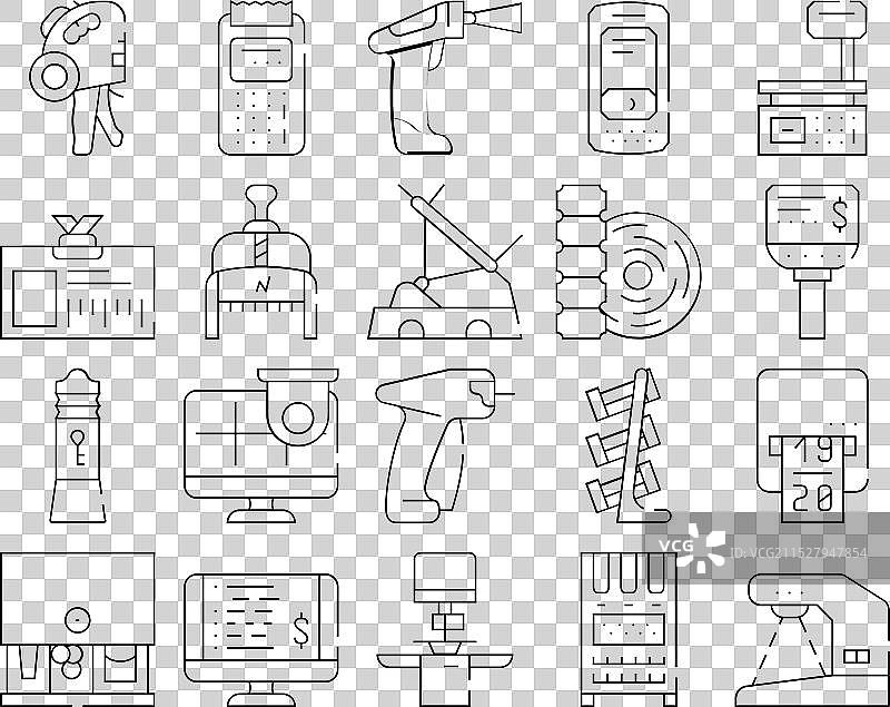 商店设备装置集合图标集图片素材