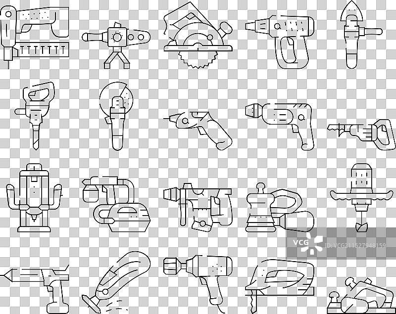构建工具图标集合图片素材