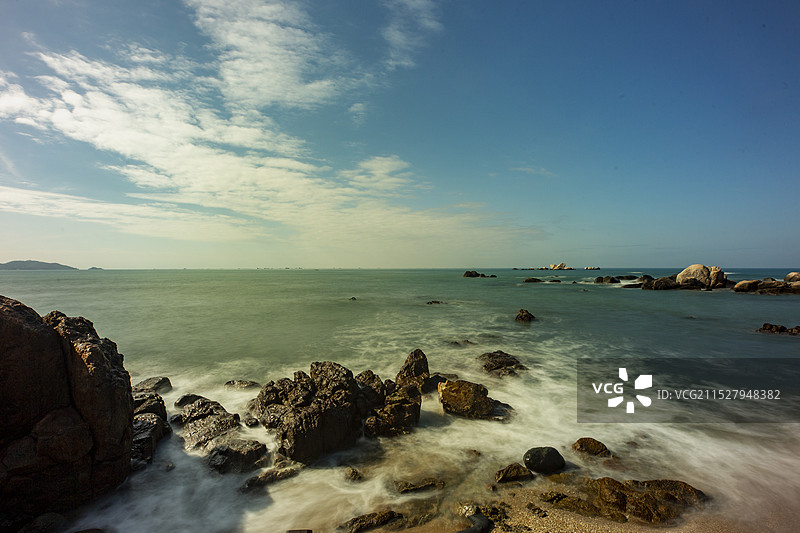 海南三亚天涯海角游览区：海边即景图片素材