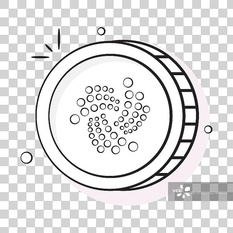 设计精美的IOTA币加密货币图标图片素材