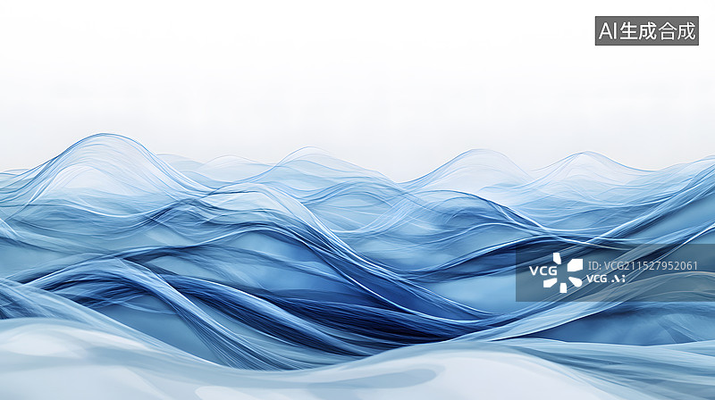 【AI数字艺术】海浪幻影图片素材