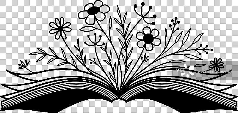 花卉书籍图片素材