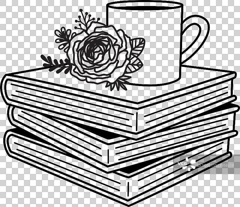 花卉书籍图片素材