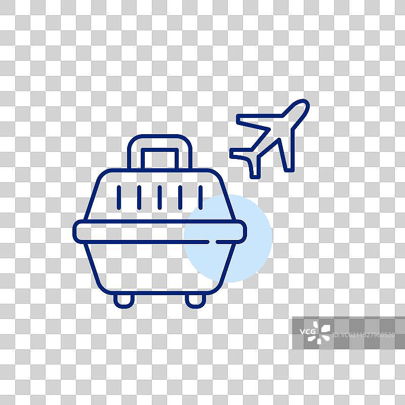 宠物运输箱和飞机安全运输动物图片素材