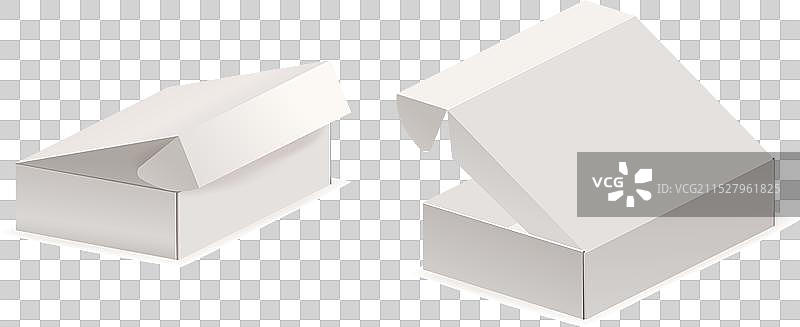 白色纸箱模型，简约而多功能图片素材