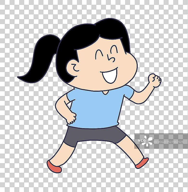 跑步追赶的女孩图片素材