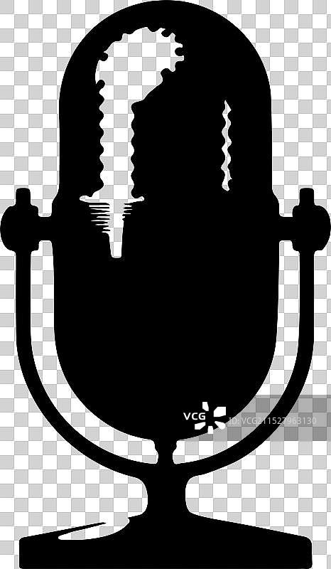 复古广播麦克风，永恒的直播设计图片素材