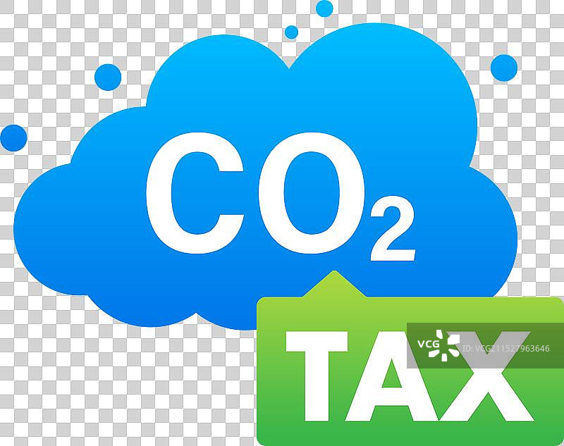 生动的二氧化碳云图形与税收图片素材