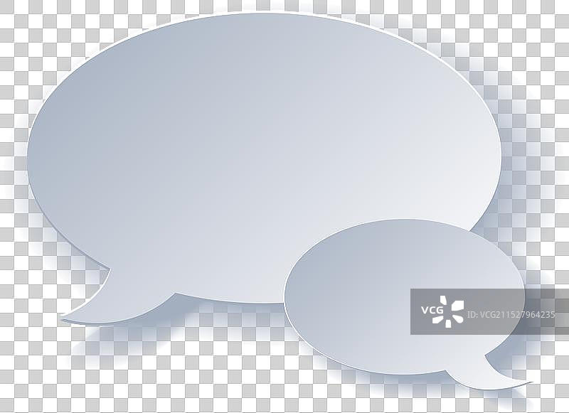 灰白色的纸剪对话气泡图片素材