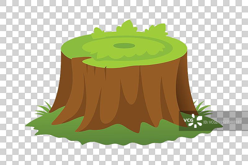 覆盖苔藓的树桩展示了丰富的绿色图片素材