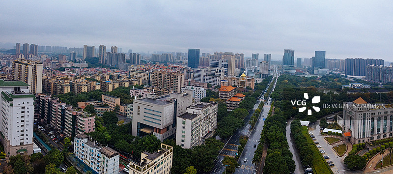 花都区 花都广场 花都人民公园 天贵路 公益路 航拍图片素材