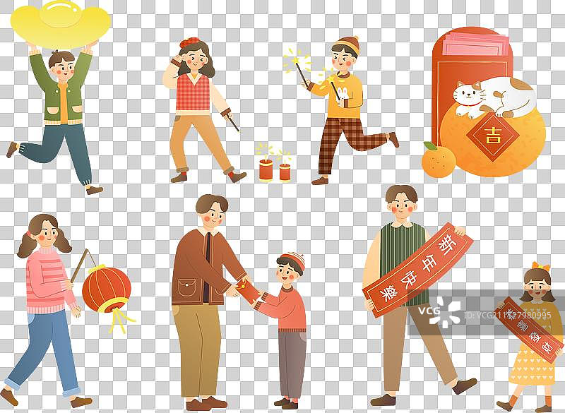 亚洲人庆祝春节图片素材