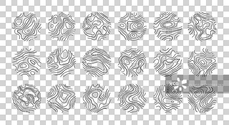 圆形木环或地形图线条图片素材