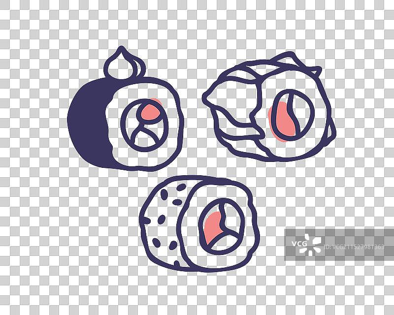 日本寿司卷套餐 亚洲日本美食图片素材