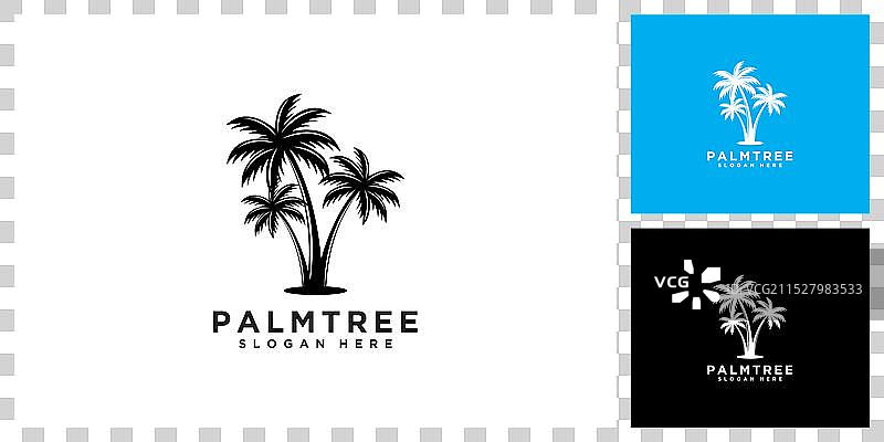 棕榈树标志设计模板图片素材