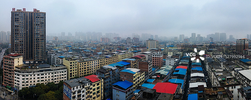 耒阳市 科技发明家广场 西湖北路 文体会议中心 狮子岭公园 航拍图片素材