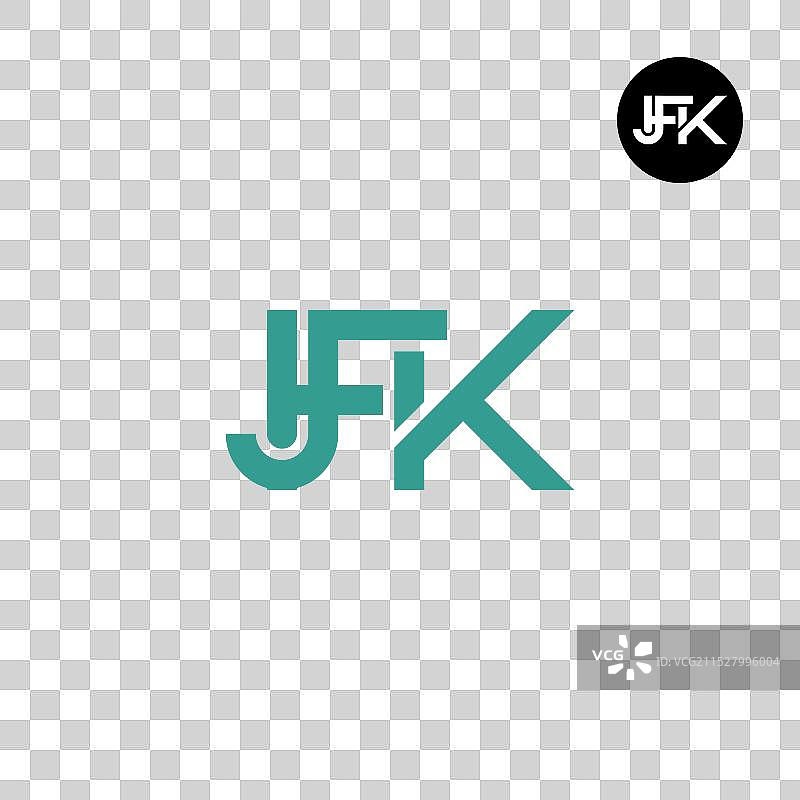JFK字母标志单字母设计图片素材