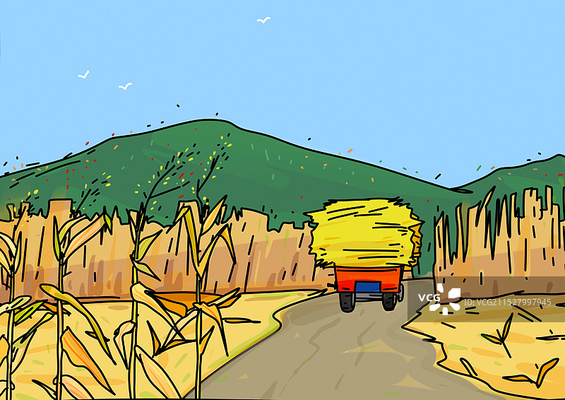 二十四节气风景背景自然景观插画图片素材