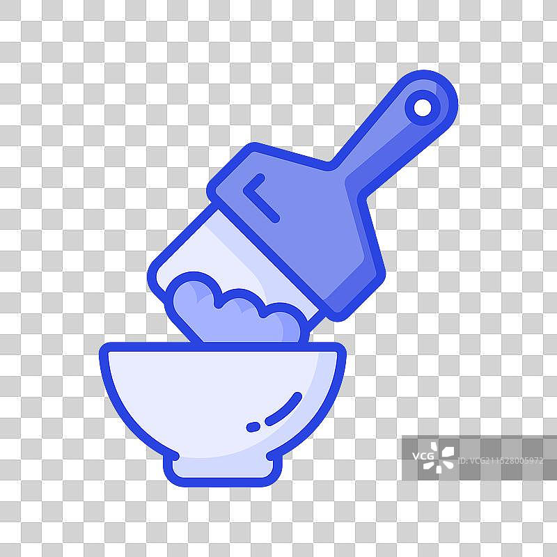 碗中装有奶油的发刷概念图图片素材