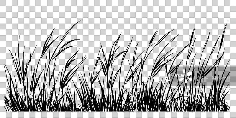 手绘涂鸦草丛图片素材