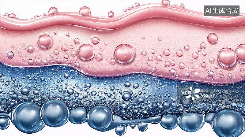 【AI数字艺术】显微镜下的皮肤细胞结构保湿护肤图片素材