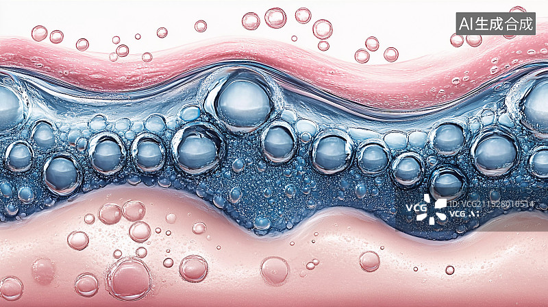 【AI数字艺术】显微镜下的皮肤细胞结构保湿护肤图片素材
