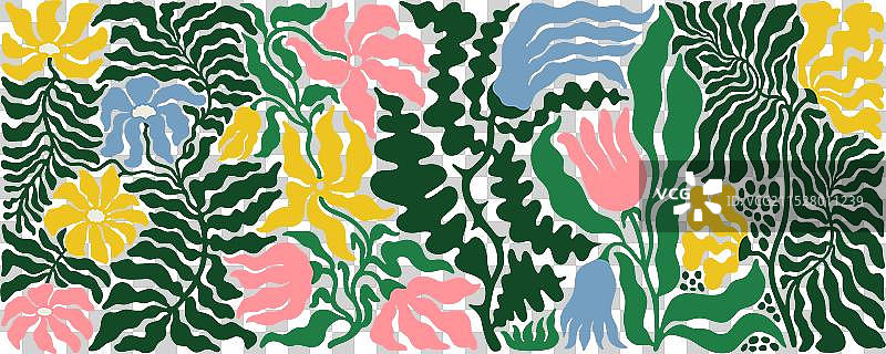 现代花卉抽象背景图片素材