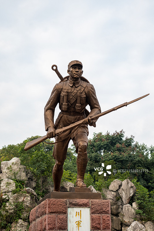 川军抗日阵亡将士纪念碑图片素材