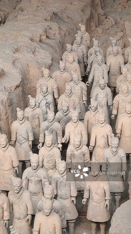 近距离看秦始皇兵马俑图片素材