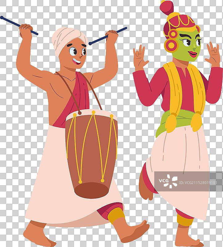 印度教徒在丰收节Onam庆祝活动中图片素材