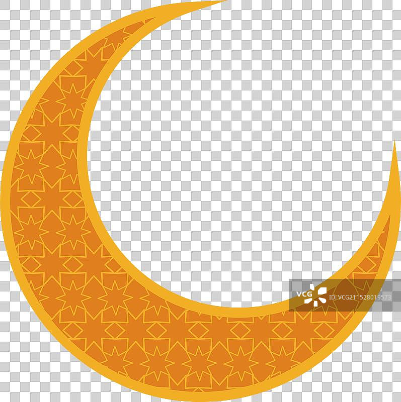 阿拉伯风格的金色新月图片素材