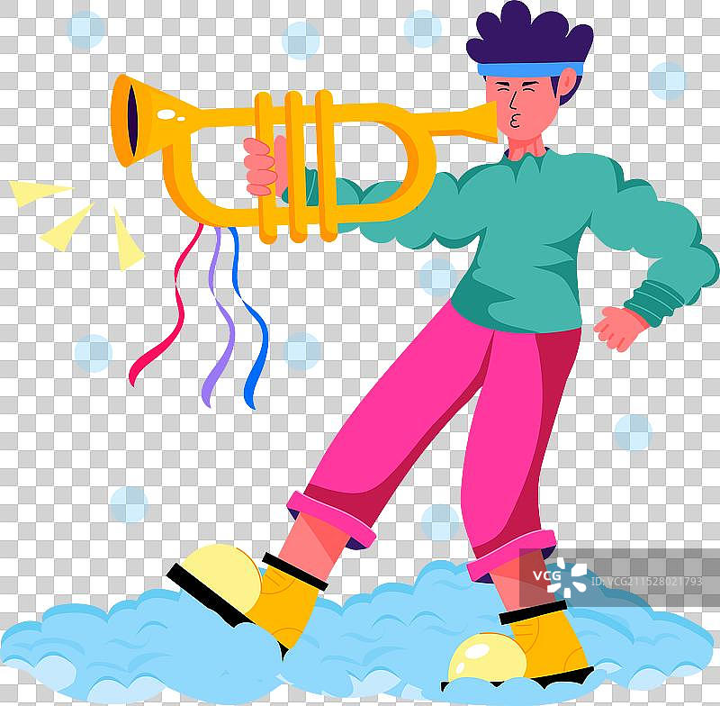 吹喇叭图片素材