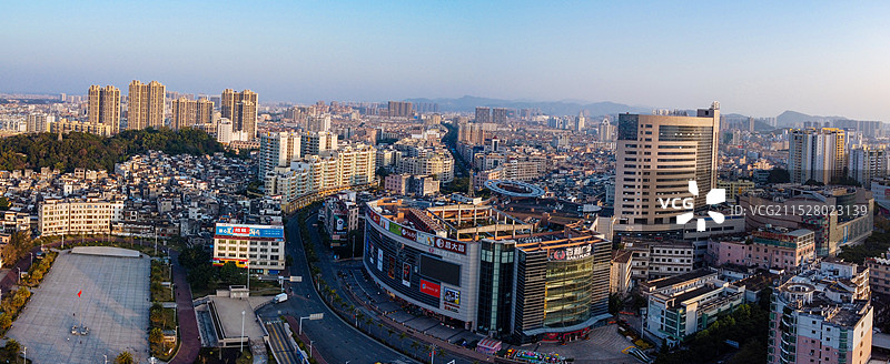 阳江 百利广场 人民广场 东风二路 北山公园 宇通大厦 航拍图片素材