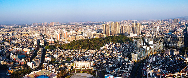 阳江 百利广场 人民广场 东风二路 北山公园 宇通大厦 航拍图片素材