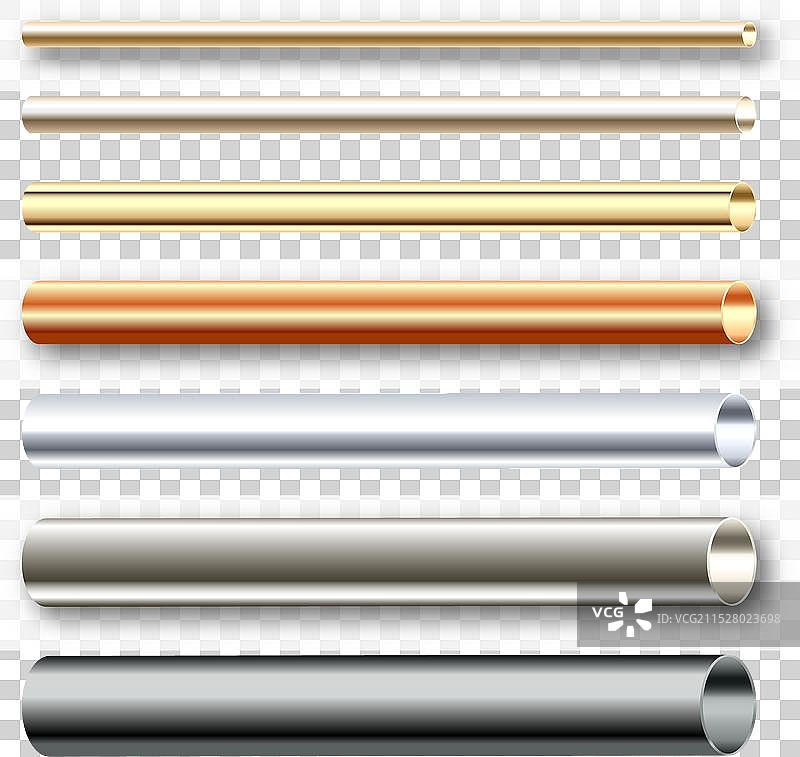 钢铁和铜管的建筑集合图片素材